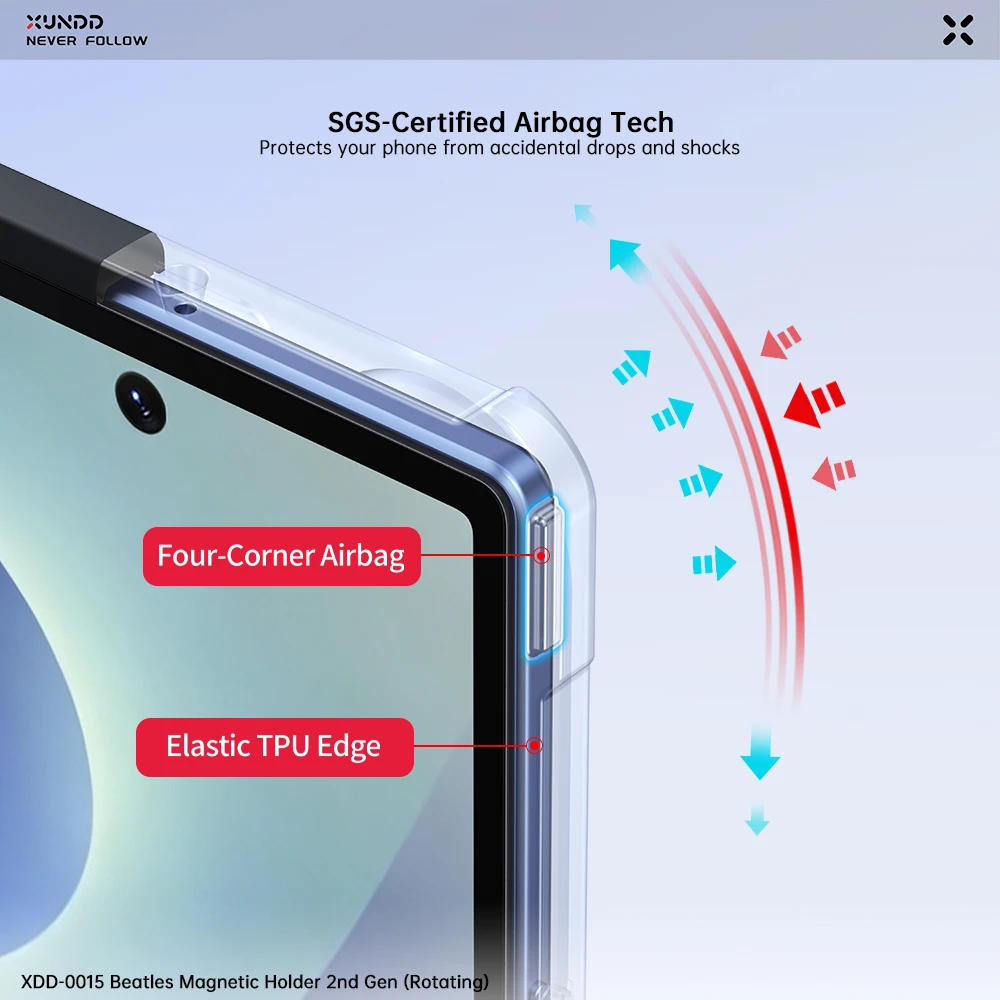 Фото Чехол XUNDD для Samsung Galaxy Z Fold 8 Ultra с магнитной подставкой, защитой шарнира, прозрачный, ударопрочный, с воздушной подушкой, из PC и TPU, защита от падений. №5