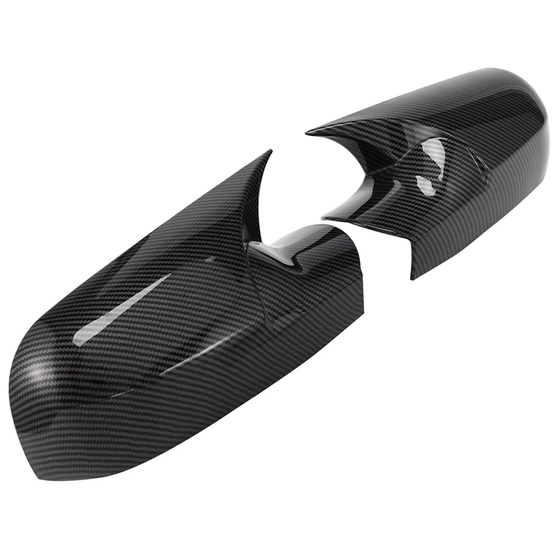 

Car Carbon Fiber Ox Horn Rearview Side Glass Mirror Cover Trim Frame Side Mirror Caps For Renault Megane MK2 2003-2008