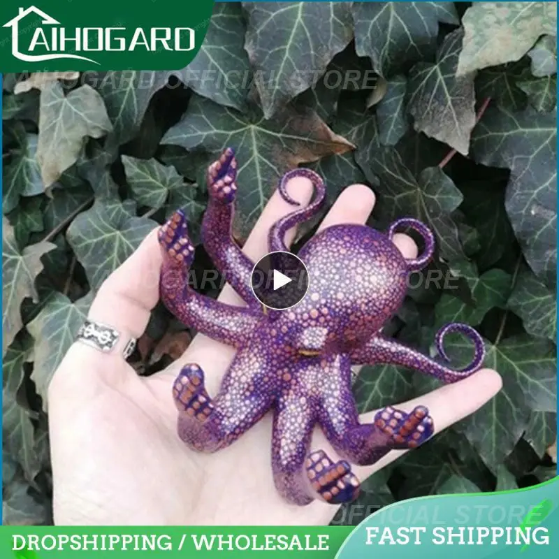 

Gesture Octopus Statue Resin Fluorescence Octopus Ornaments Garden Simulation Animals Sculpture Home Crafts Decoration