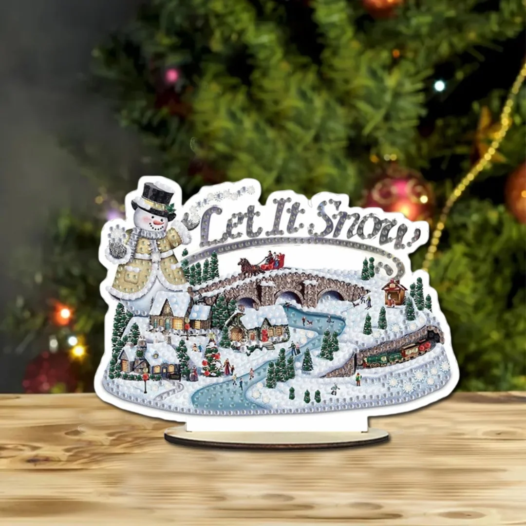 DIY 5D алмазное Искусство Рождественская Снежная сцена набор для украшения