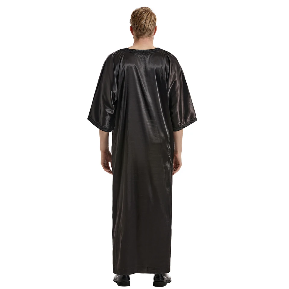 Muslim Men Clothing Abaya Islam Musulmane Pour Homme Kaftan Leisure Jubb Moroccan Thobe Saudi Arabia Pakistan Dubai Islamic Robe