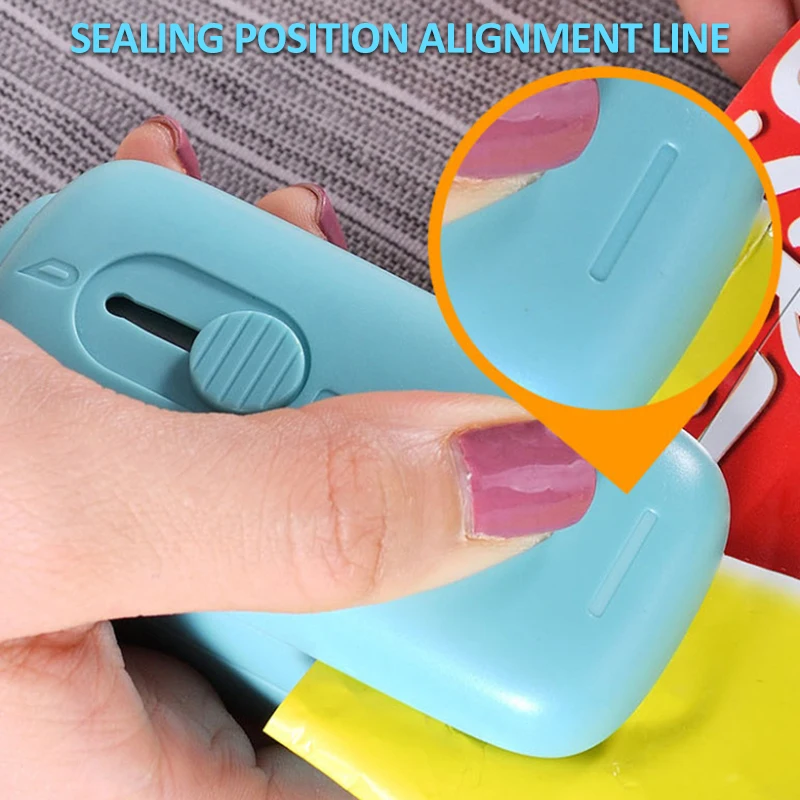 

Портативный термоуплотнитель для пакетов, мини-термоуплотнитель для упаковки, зажим для хранения пищевых продуктов, закусок, кухонные прис...