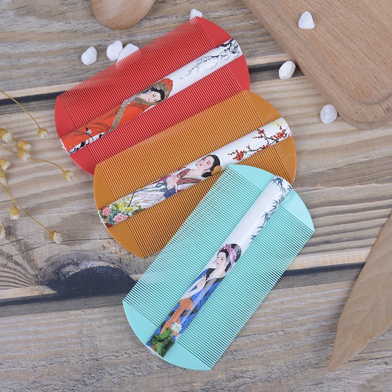 

Прочная полимерная сверхплотная зубная расческа для вшей расческа от перхоти парикмахерская расческа аксессуары для ухода за волосами инс...