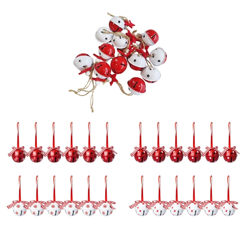 

27RE 4cm Christmas Bells Decoration Bells Bulk 12pcs Seasonal Holiday Festive Thanksgiving New Year Party Props Tree Ornament