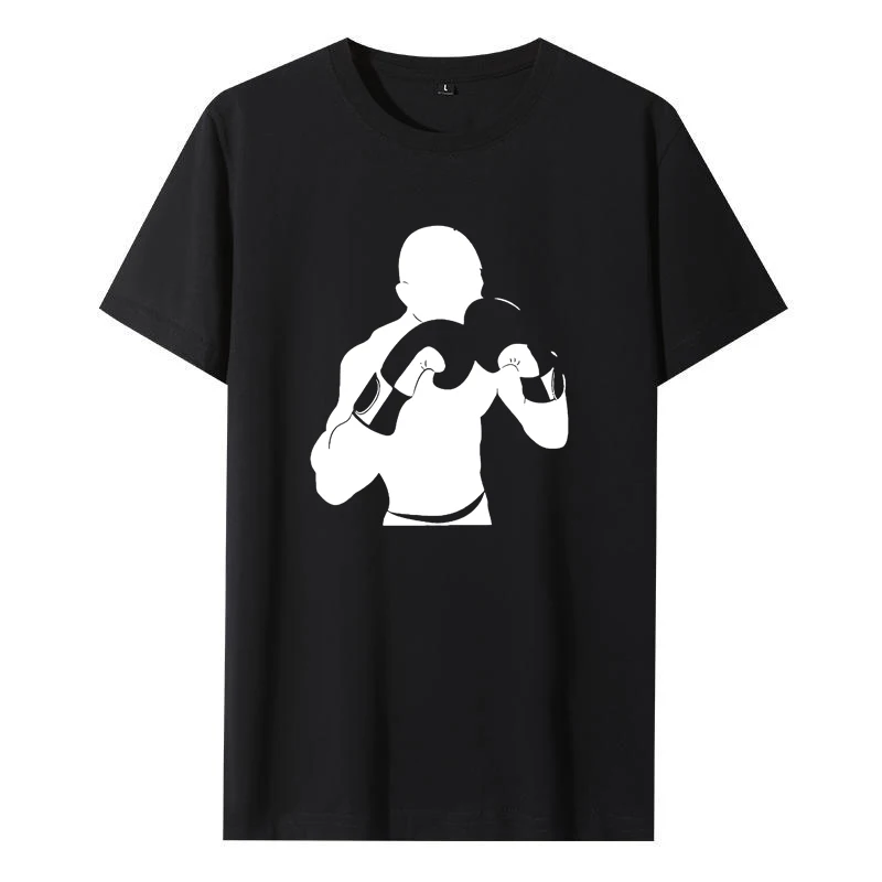 

Боксерская Спортивная футболка 100%, Мужская Летняя Повседневная мужская рубашка с коротким рукавом, хлопковые высококачественные мужские футболки, топы, футболки