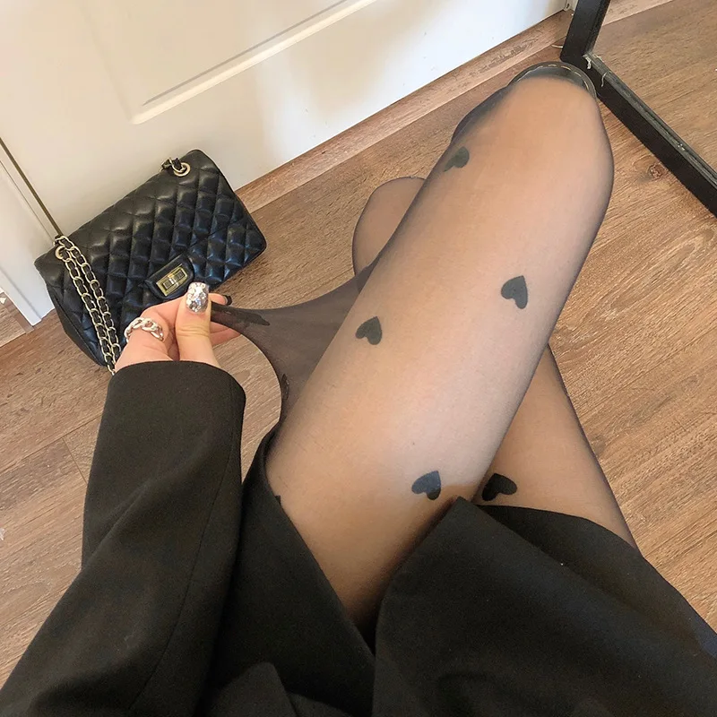

Женские колготки с сердечками, модные женские чулки JK Lolita, сетчатые колготки, готическая одежда, носки, Чулочные изделия, нижнее белье
