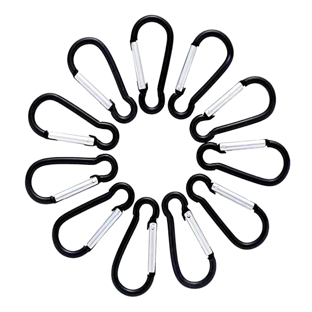 

10 Pieces Locking Carabiner Keychain Hanging Buckle Outdoor Sports Hook