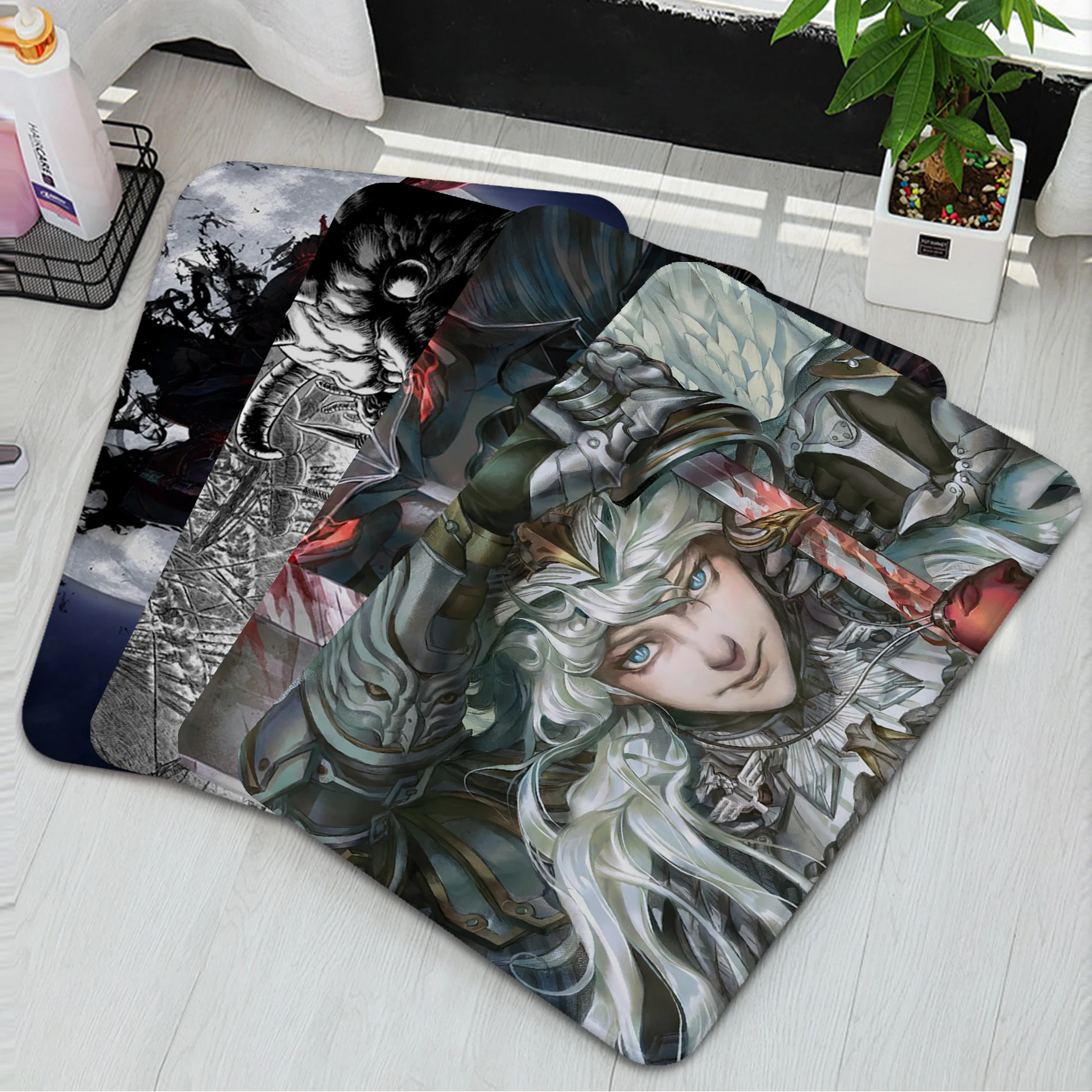 

Anime Berserk Door Mat Cheaper Anti-slip Modern Living Room Balcony Printed Hotel Decor Mat