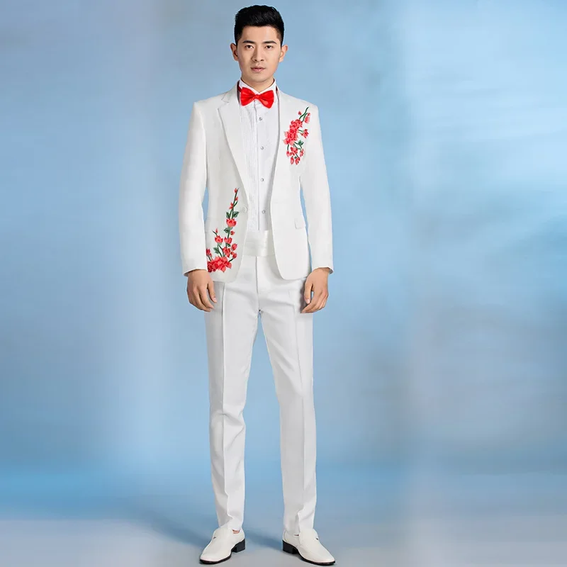 Комплект из 2 предметов костюм певицы Emcee мужской деловой свадебный ансамбль с