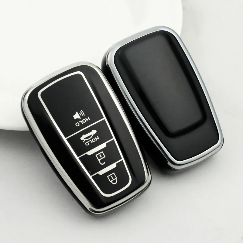 

Чехол для автомобильного ключа из ТПУ с 4 кнопками для Toyota Prius Camry Corolla C-HR CHR RAV4 Prado, защита брелока