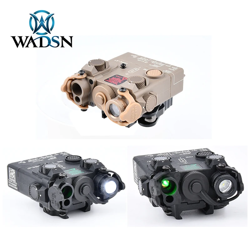 WADSN DBAL A2 Laser Flashlight Green IR Laser Indicator Tactical Red Dot Ray White LED Strobe Light PEQ - 15 MAWL Fit 20mm Rail