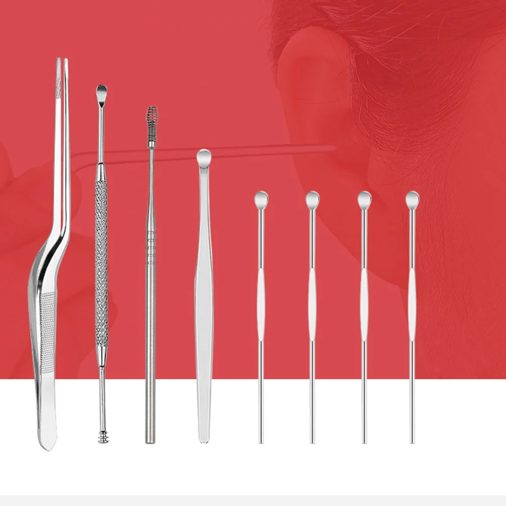 8 шт./набор пинцет для чистки ушей из нержавеющей стали