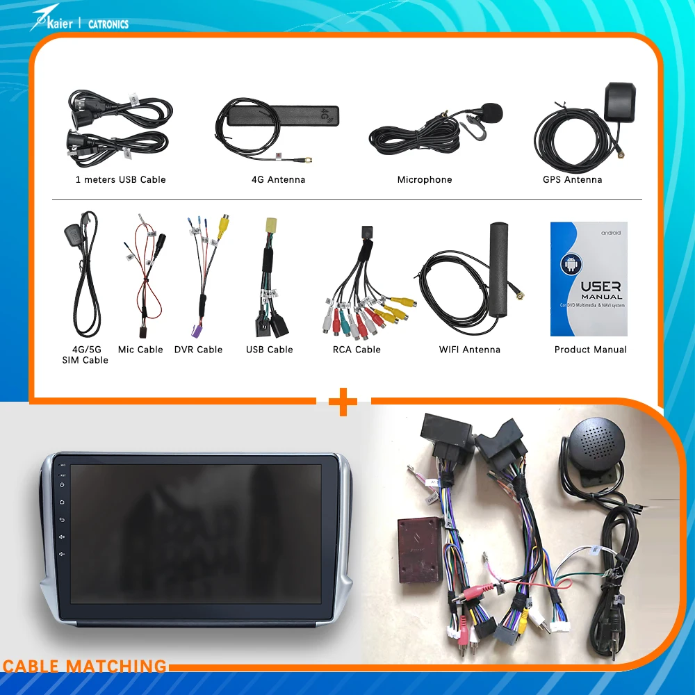 Восьмиядерный android 10 6 + 128G для Peugeot 208 2008 2013-2020 автомобильный стерео DVD