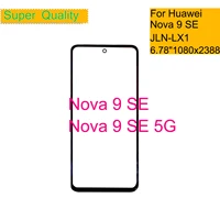 10pcslot for huawei nova 9 se 5g touch screen panel front outer glass for nova 9se lcd glass lens with oca glue replacement