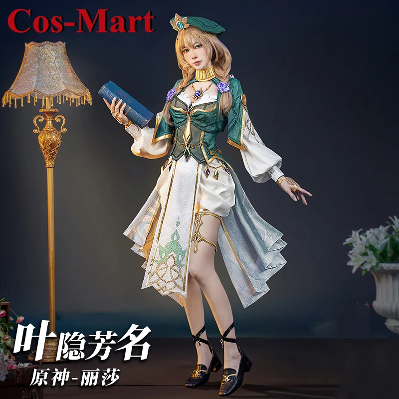 

Костюм для косплея Cos-Mart Game Genshin Impact Lisa, милое элегантное официальное платье, искусственное платье