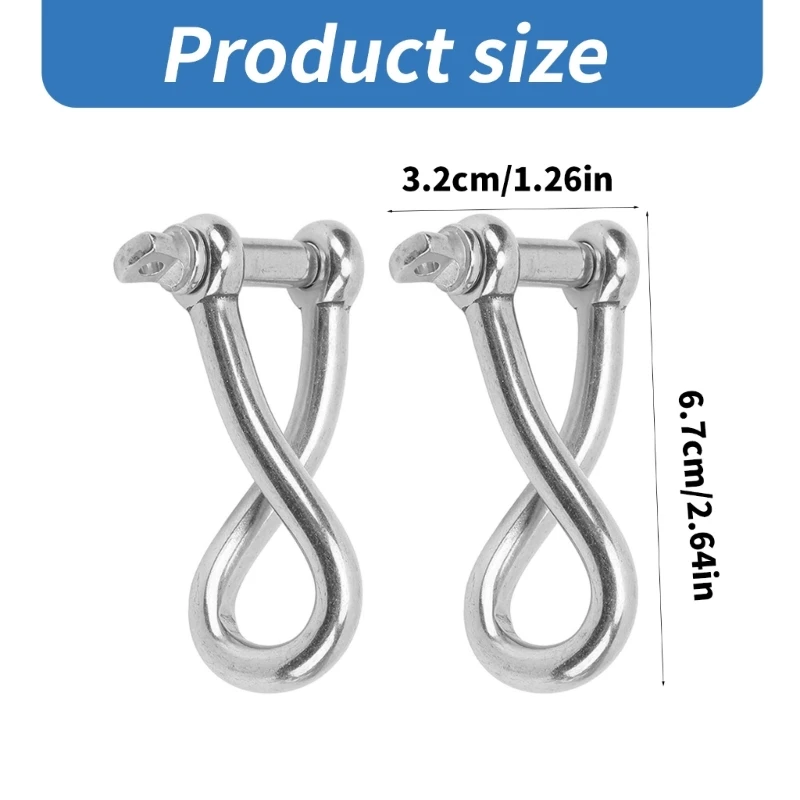 Болтовая скоба 8 мм круглая витая набор для оборудования парусных яхт