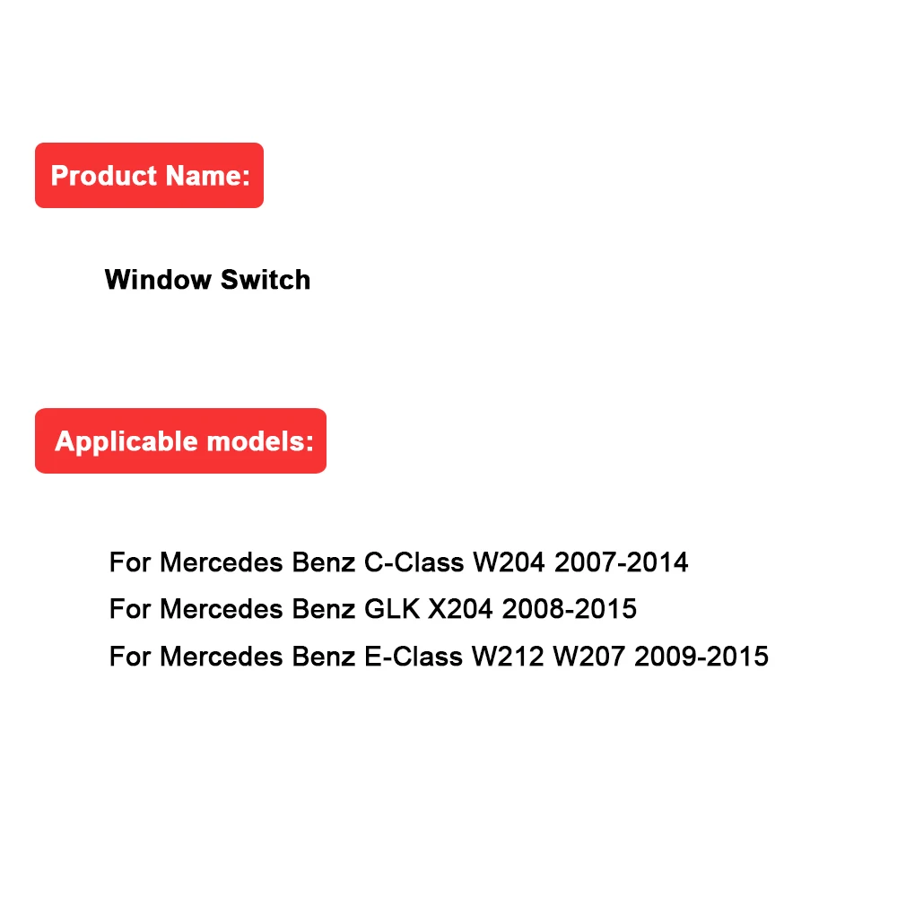 Переключатель Стеклоподъемника Master Power для Mercedes Benz C E-Class W212 W204 2049055302 2049058202 2049055402