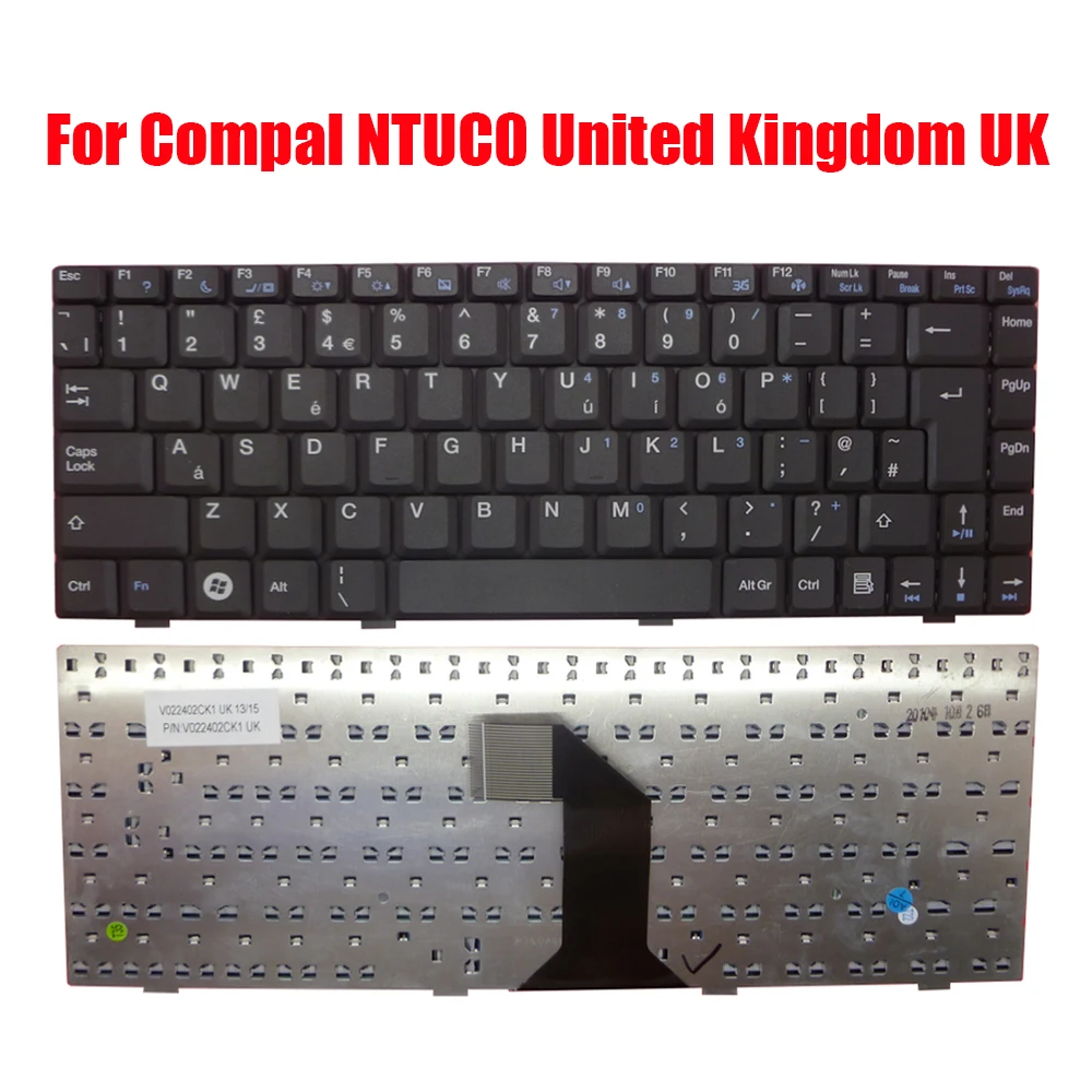 Клавиатура для ноутбука Compal NTUC0 UK Black