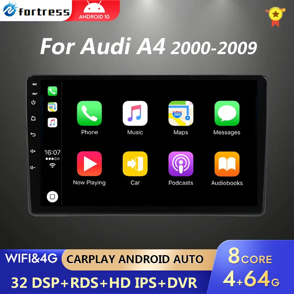 For Audi A4 B6 B7 S4 B7 B6 RS4 SEAT Exeo 2008-2012 Car Radio Multimedia Video Player Navigation GPS Android No 2din 2 din dvd