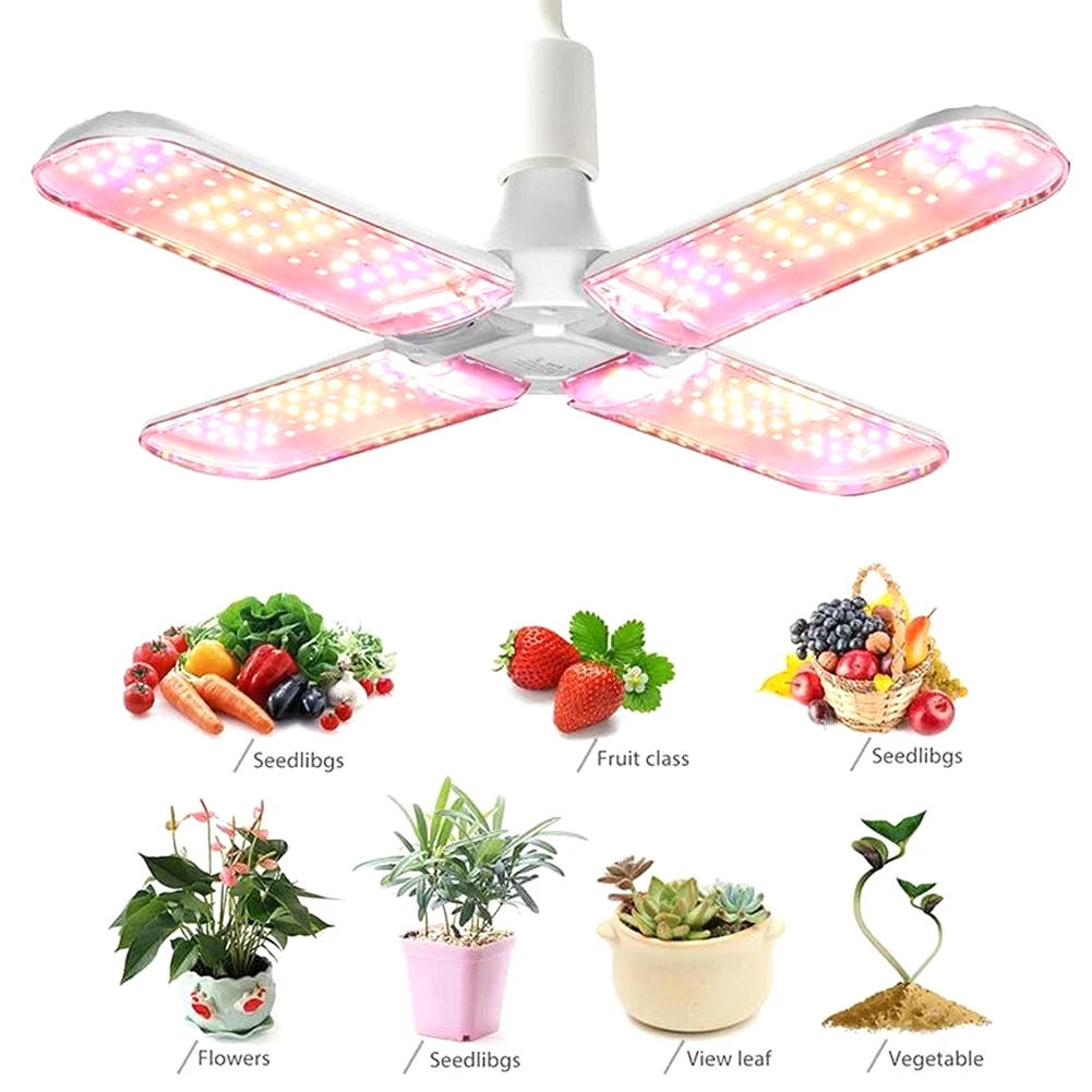 

Складной светодиодный светильник полного спектра для выращивания растений, фитолампа E27 для комнатных растений, цветов, саженцев, 24 Вт, 36 Вт,...