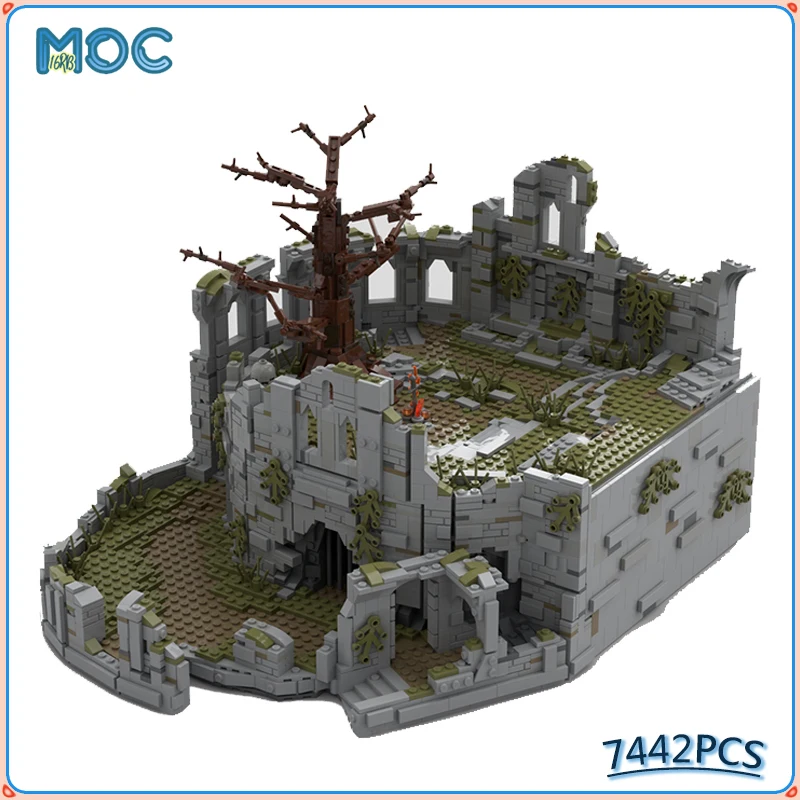 Конструктор MOC, выставочный стенд, Firelink, храм, костра, аудитория, шоу, модели, кирпичи, игрушки для творчества, рождественский подарок