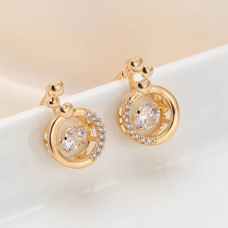 

New Korean Fashion Classic High Quality Smart Beating Love Ring Earrings Business Banquet Gifts Women Jewelry Earrings 2022