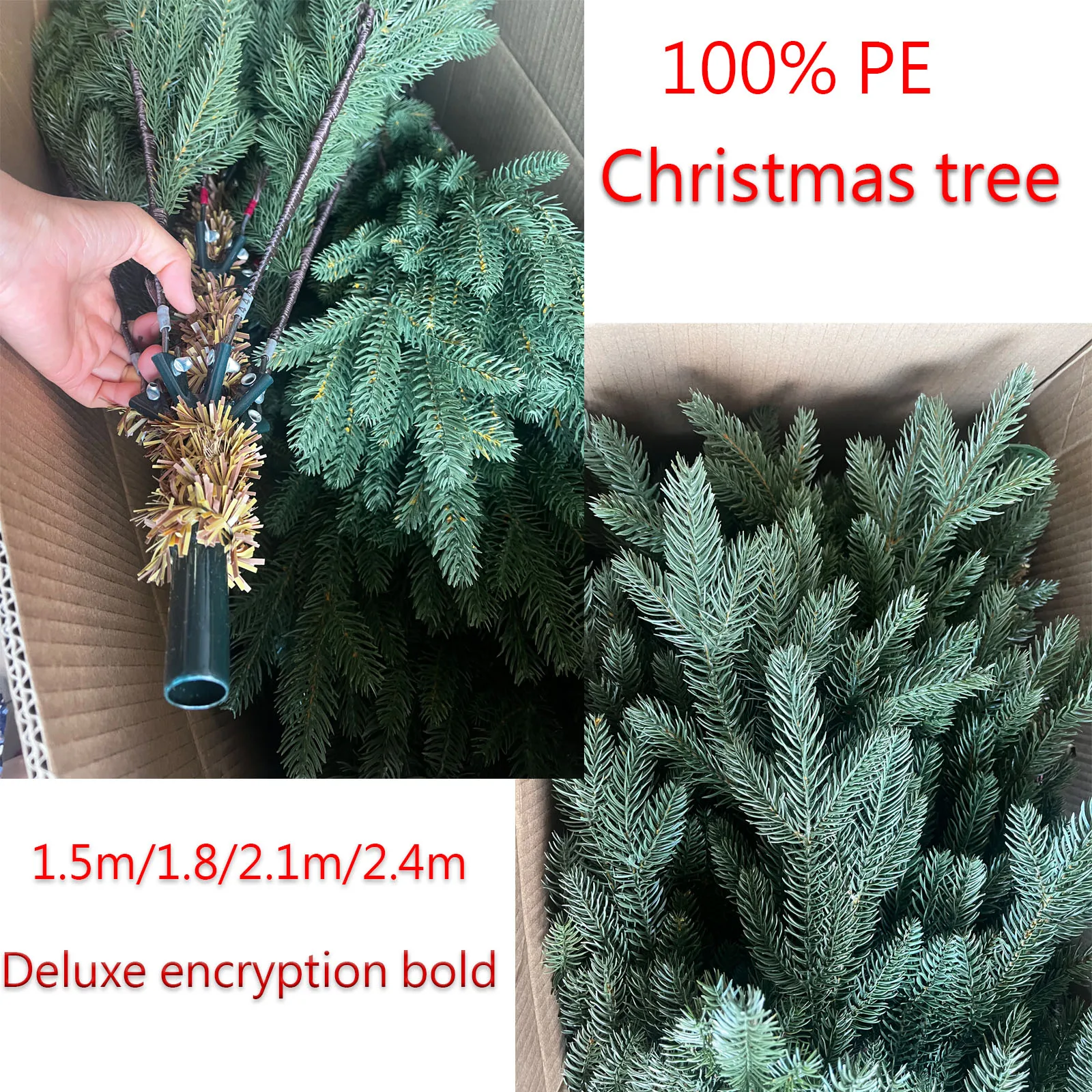 1 8/2 1/2 4 м полная полиэтиленовая искусственная рождественская елка роскошные