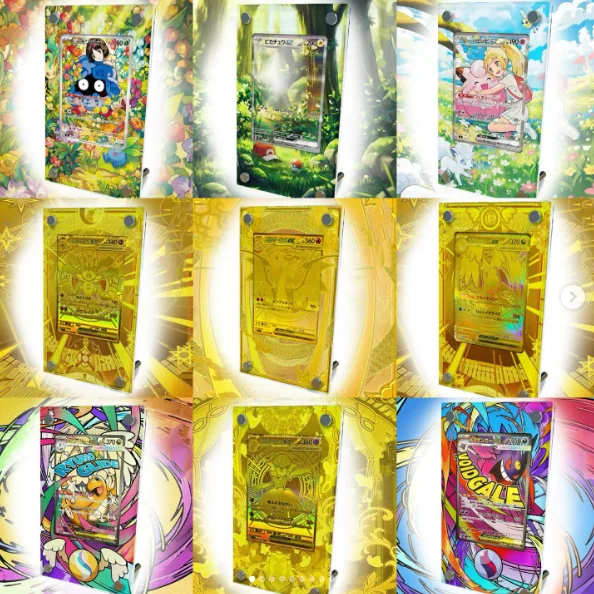 Фото Подставка для карт Gardevoir Lucario Gengar Dragonite Clefairy Lillie Tangela Charizard Mega A2 Extended Art (карта в комплект не входит) №1