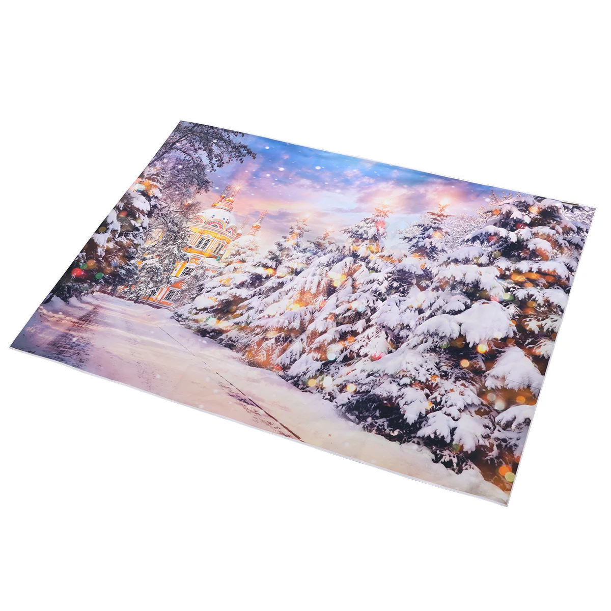 

Tapestry Christmas Castle Holiday Winter Wall Decorsfunny Hangings Snow Cover Mysterious Backdrop Hanging Table Cloth Desk