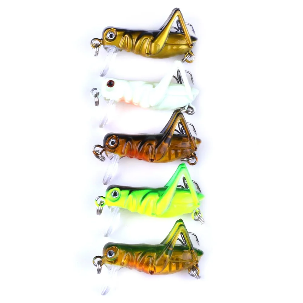

With 10 # Hooks Flying Jig Wobbler Artificial Bait Luminous Hard Bait Fishing Lure Flying Lure Grasshopper Insect Bait