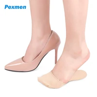 pexmen 2pcspair massage open toe socks pain relief hot socks non slip high heels sandal invisible half open foot care tool