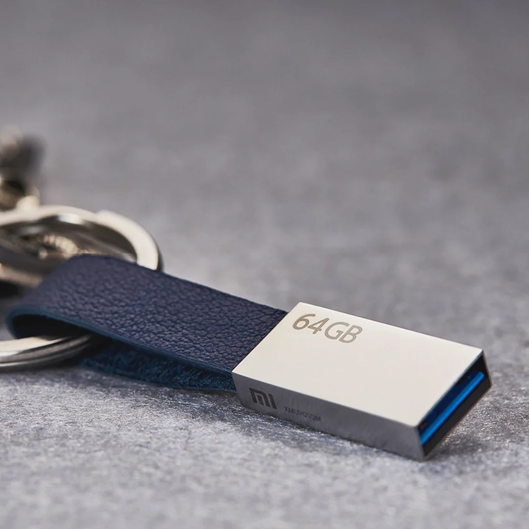 

USB3.0 High-speed Transmission Metal Body Compact Size Protable Original Xiaomi Mijia U Disk 64GB Protable Lanyard Design youpin