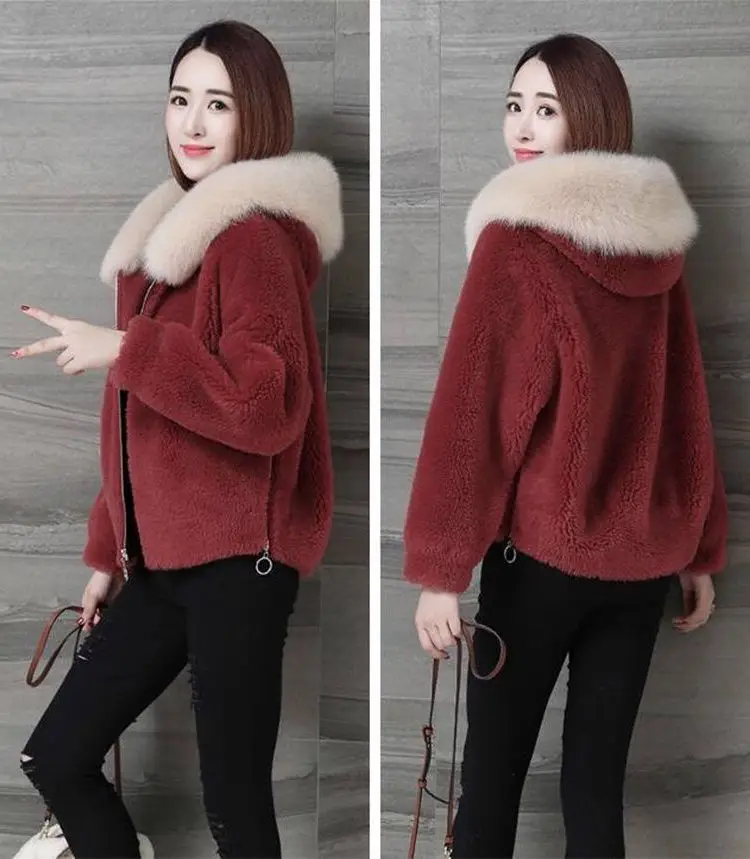 Faux Fur Coat Imitation Fox Plush Jacket 2023 Winter Sea Fashion Casual Jacket Women Short Women's Clothing Winter Coat Women
