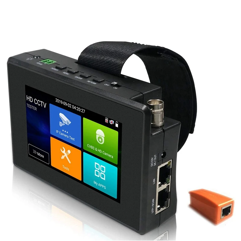 

Тестер видеонаблюдения 5 в 1 с поддержкой IP-камер 4 к и аналоговых камер 720P/1080P/3Mp/4Mp/5 МП, аналоговых AHD,TVI,CVI и CVBS с американской вилкой