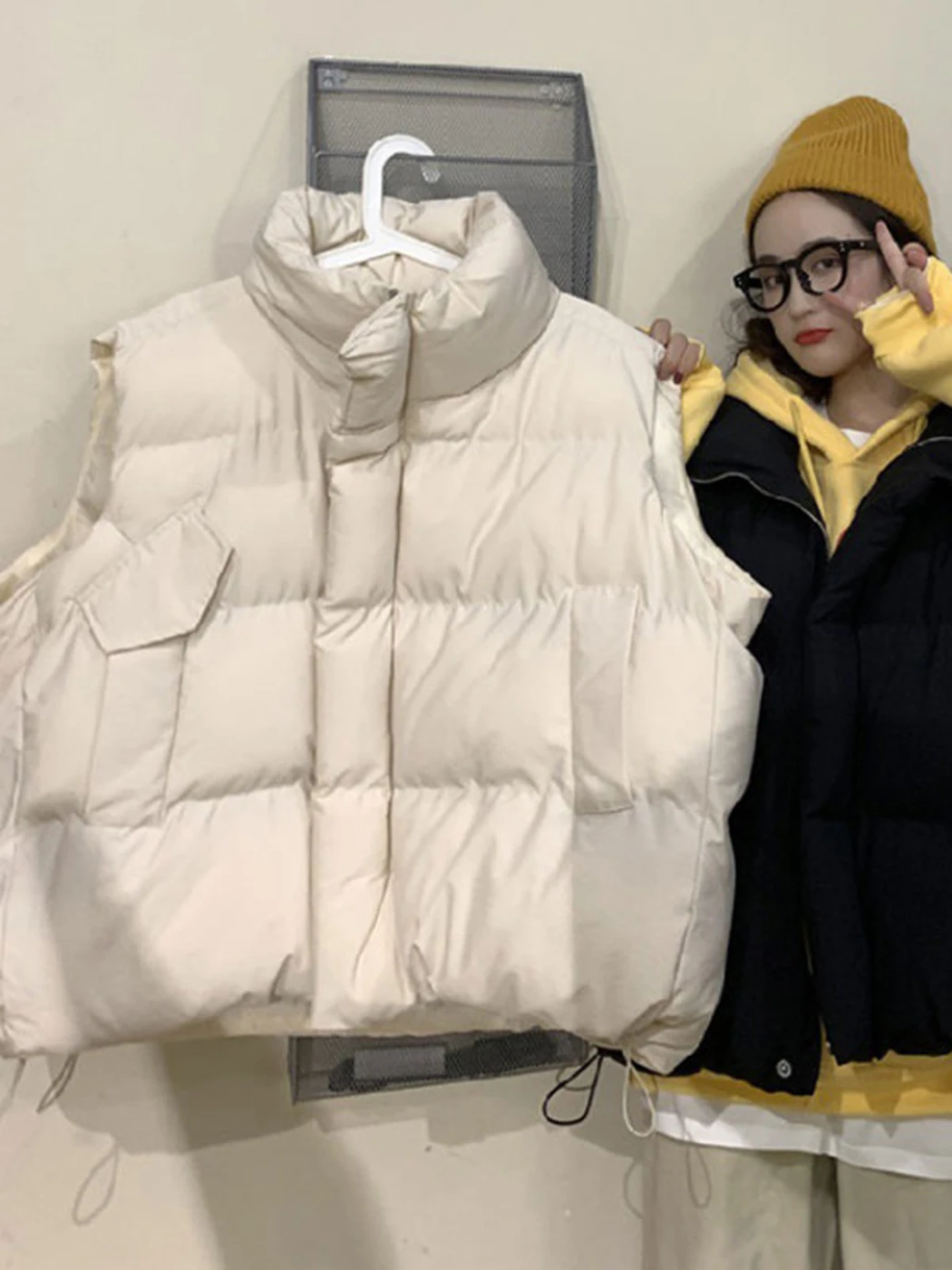 

Loose Fashion Jacket Vests Women Winter Autumn 2022 New Solid Color Sleeveless Casual Outwear Female Fashion Cotton Clothing