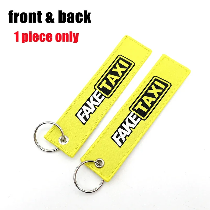 

Автомобильный брелок JDM, длинный ремешок, желтый брелок с поддельным такси для BMW Mercedes Ford Honda Toyota Peugeot Auto, мужские аксессуары, гаджеты