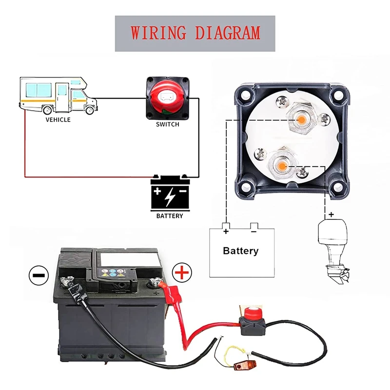 Переключатель отключения аккумулятора 12 В 24 48 главный изолятор RV переключатель