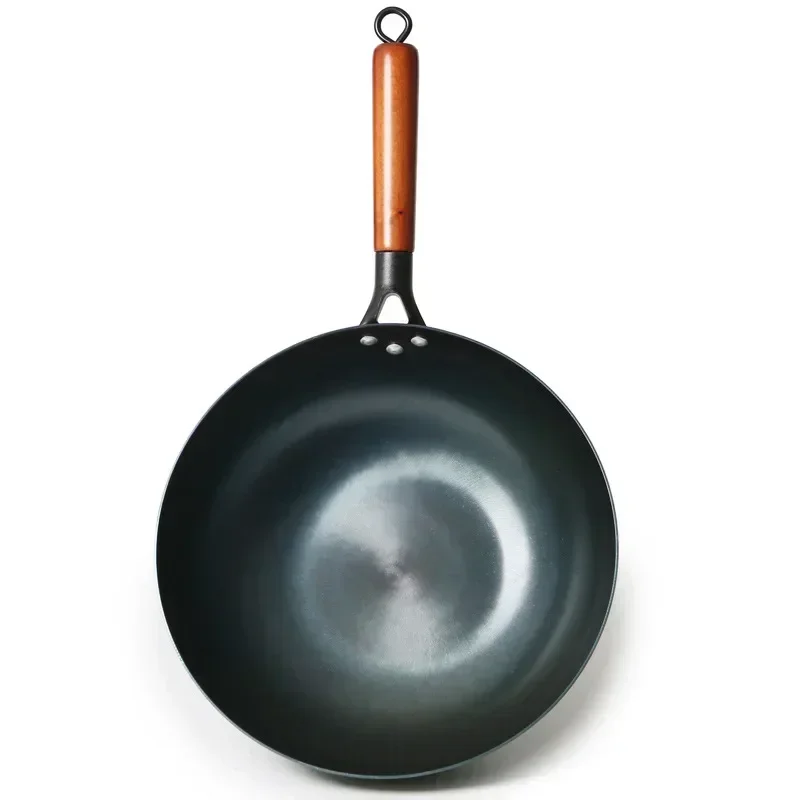 Высококачественная кастрюля железный вок традиционный ручной работы сковорода