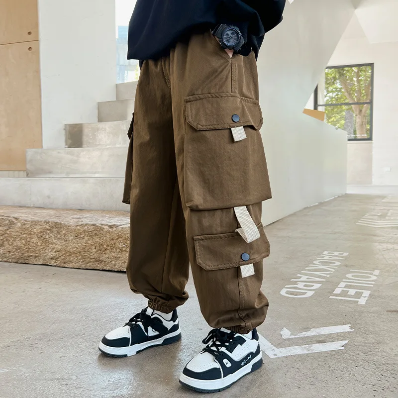 Брюки-карго Детские с большими карманами на Возраст 4-14 лет