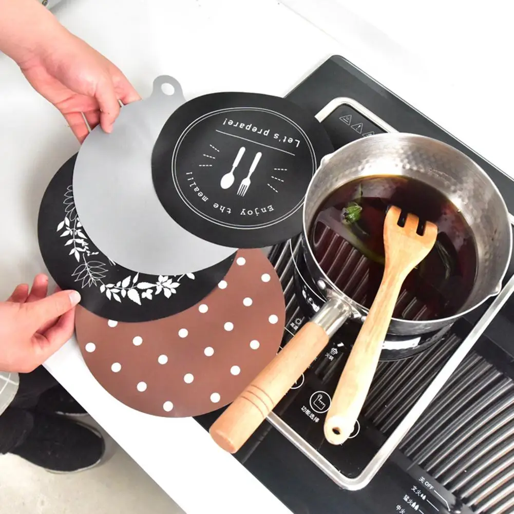 

Коврик для плиты, коврик из стекловолокна для индукционных варочных поверхностей, магнитный нескользящий Силиконовый протектор от царапин...