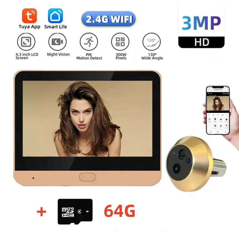 

Peephloe 3MP WiFi Дверная камера