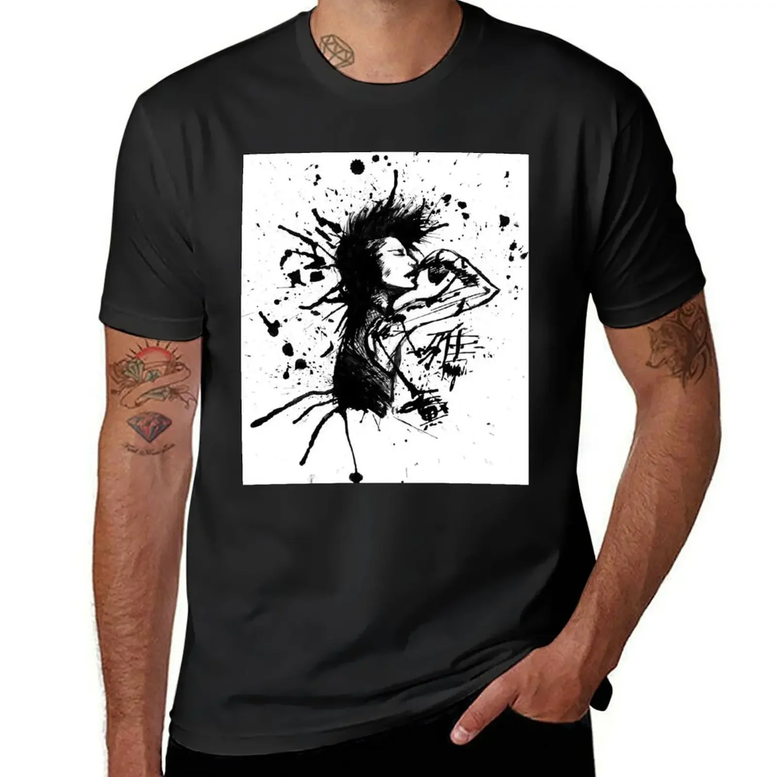Футболка Miyavi Splash блузка футболки большого размера новые подарки и для мужчин