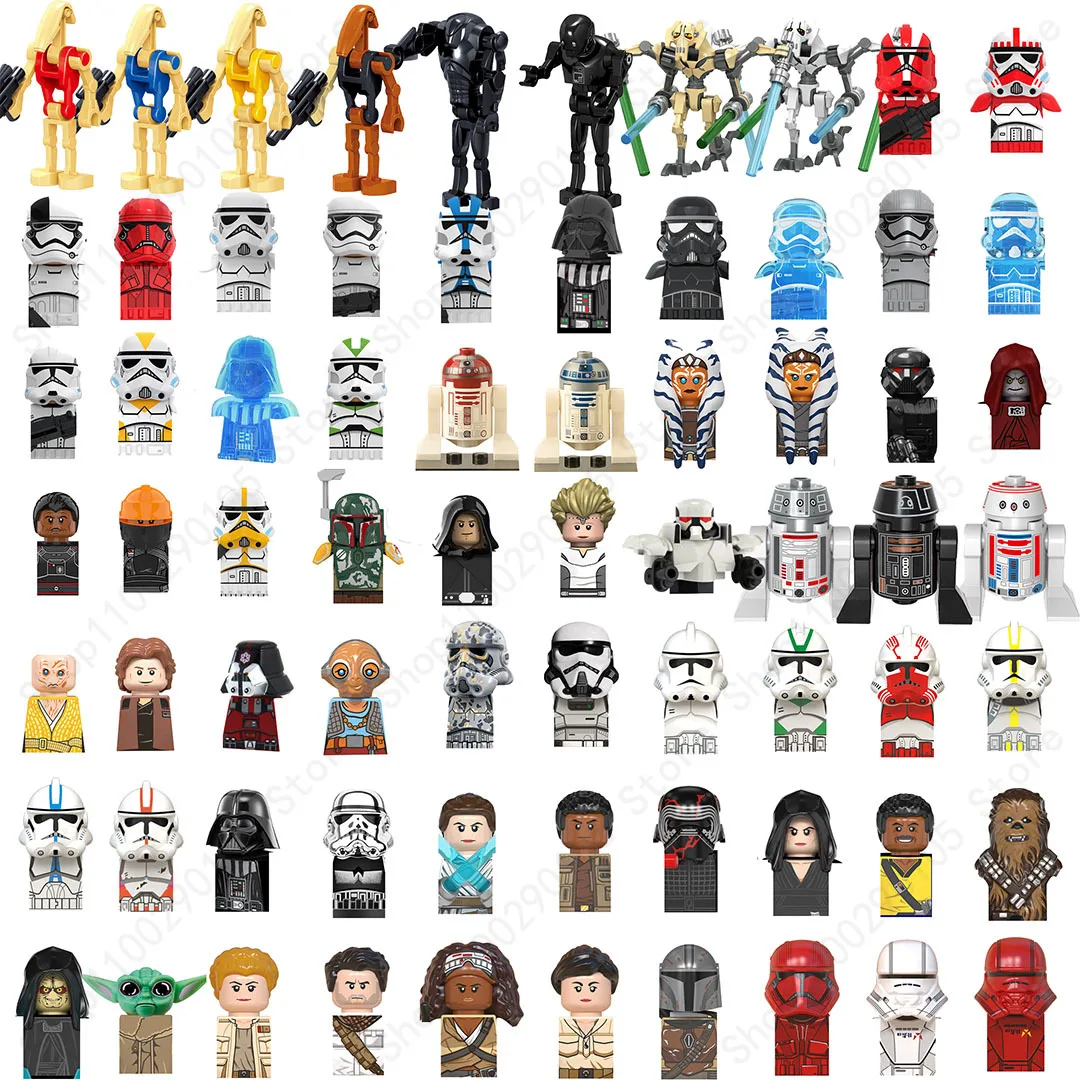 

75 Style KT1034 XP269 Star Wars Mini Action Toy Figure Compatible Disney Building Block Assemble Bricks Birthday Gift for Kid
