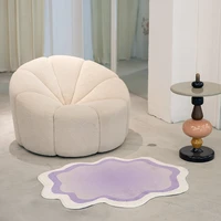 ins gradient girly clouds carpet wave bedroom rug living room bedside mirror front carpet cute room decor furry mat