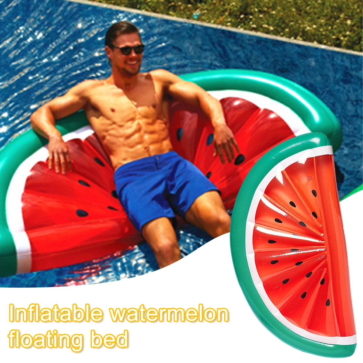 

Inflatable Half Round Watermelon Pool Float Swimming Pool Float Lounger Inflatable Pool Float Raft Pool Party Water Lounge for