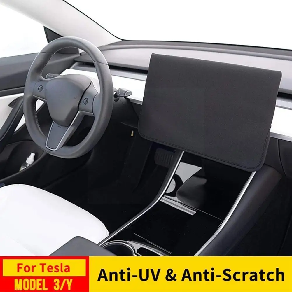 

Защита от солнца и УФ-лучей для Tesla Model 3 Y, защита экрана навигации, аксессуары для центра отображения, Пылезащитная консоль, внутренняя крышка автомобиля