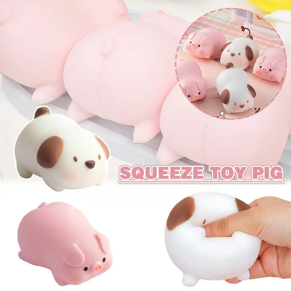 

1pc Squeeze Toy Cute Pig Dog Squishy Toy Slow Rebound Gifts Stress Relief Decompression Toy Rising Children Kids Fidget Toy Q5b2