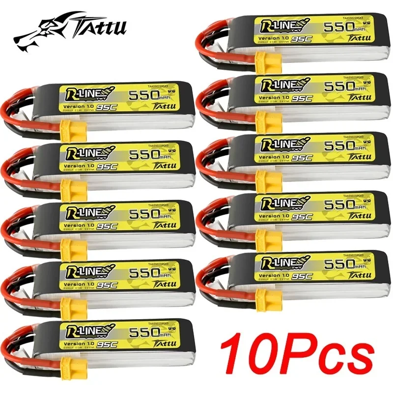 Лидер продаж аккумулятор TATTU R-LINE 1 0 95C 550 мАч 7 4 В Lipo с разъемом XT30 для