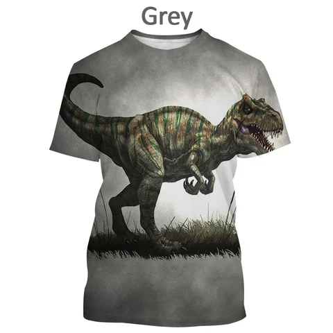 Футболка с коротким рукавом и 3D-принтом динозавра