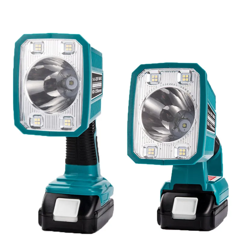 Cordless 18W LED Lamp Work Light for Makita 18V Li-ion Battery 1250 Lumen Flashlight Spotlight Outdoor Lantern Lighting with USB